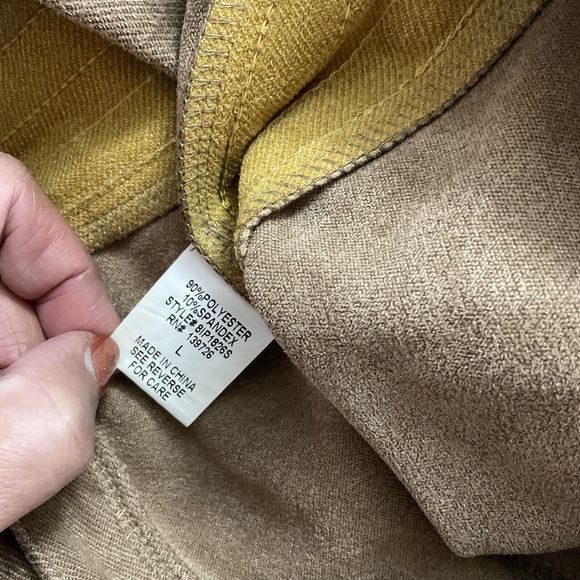 Wild Honey Taupe Jeggings Pants Size Large Zipper Leg Stripe Accent New - Picture 6 of 10